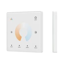 Фото #1 товара INTELLIGENT ARLIGHT Сенсорная панель SMART-RF-801-11-1G-4SC-MIX белый (3V, 2.4G) накладная (IARL, IP20 Пластик, 5 лет)