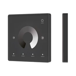 Фото #1 товара INTELLIGENT ARLIGHT Сенсорная панель SMART-RF-801-11-1G-4SC-DIM черный (3V, 2.4G) накладная (IARL, IP20 Пластик, 5 лет)