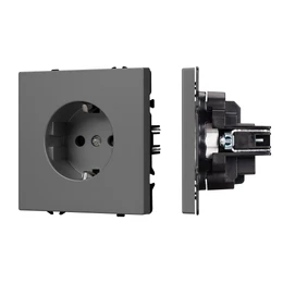 Фото #1 товара Механизм электрической розетки SCT-NOBE-MEU1-SFPL-GR (230V, 16A) (Arlight, -)