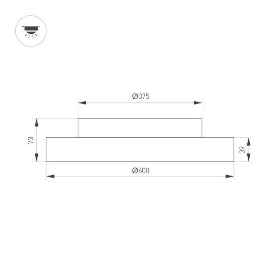 Фото #2 товара Светильник SP-ESTELY-R600-50W Warm3300-MIX (BK, 80 deg, 230V, TRIAC) (Arlight, IP20 Металл, 5 лет)