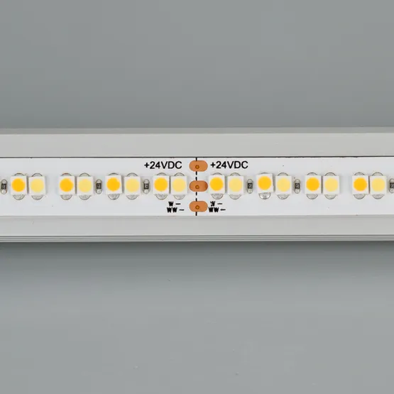 Фото #2 товара Светодиодная лента RT 6-5000 24V White-MIX 4x (3528, 240 LED/m, LUX) (Arlight, Изменяемая ЦТ)