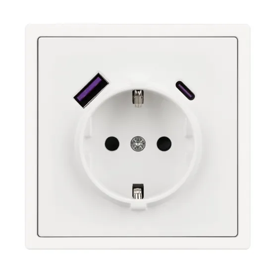 Фото #4 товара ARL NOBE Розетка зк со шторками с USB тип А+С софт-тач белый кварц SCT-MUAC-SFPL-WH (250V, 16A) (Arlight, -)