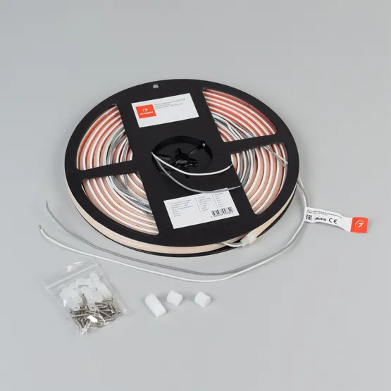 Фото #3 товара Светодиодная лента герметичная COB-PSW-X480-8mm 24V Warm3000 (6 W/m, IP67, TWP100, 5m) (Arlight, CRI>90)