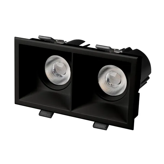 Фото #1 товара Светильник MS-FLOW-BUILT-S157x85-2x6W Warm3000 (BK, 15 deg, 230V) (Arlight, IP20 Металл, 5 лет)