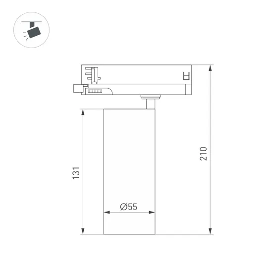 Фото #3 товара Светильник LGD-SILMA-4TR-R55-4W Warm3000 (WH, 4 deg, 230V) (Arlight, IP20 Металл, 5 лет)