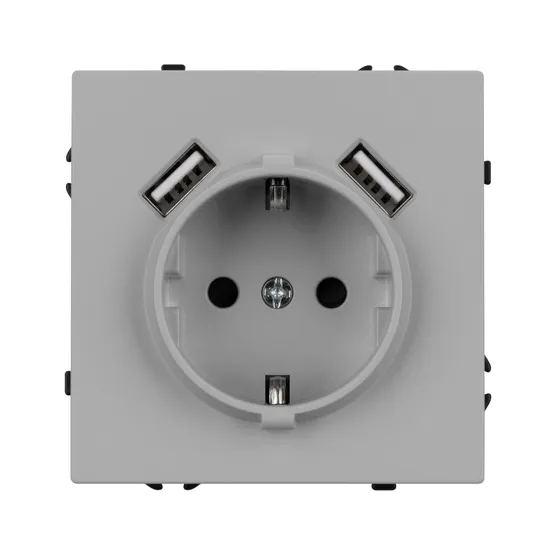 Фото #3 товара Механизм розетки с USB зарядкой SCT-NOBE-MUAA-SFPL-IS (230V, 16A)  (Arlight, Никель)