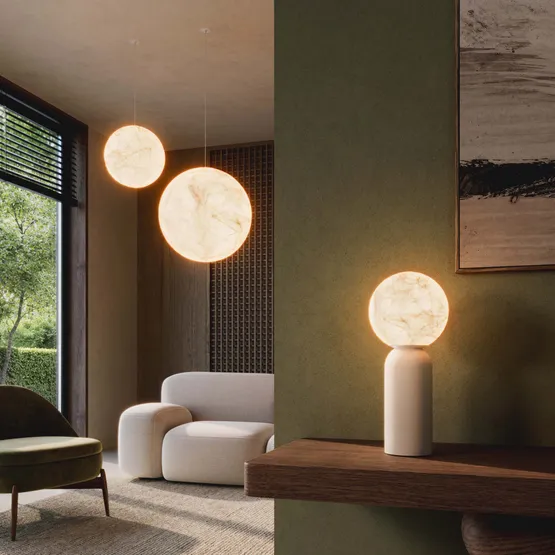 Фото #4 товара Светильник SP-SILKA-HANG-R300-7W Warm2700 (WH, 330 deg, 230V) (Arlight, IP20 Натуральный шелк, 3 года)