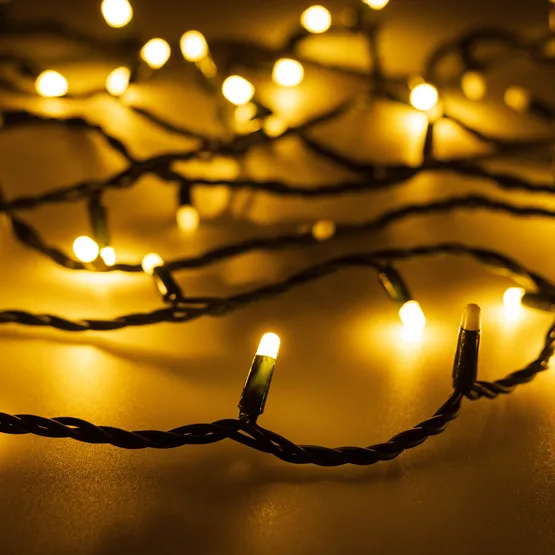 Фото #1 товара Светодиодная гирлянда ARD-STRING-PRO-1000-GREEN-100LED-MILK-PULSE Warm (230V, 7W) (Ardecoled, IP65)