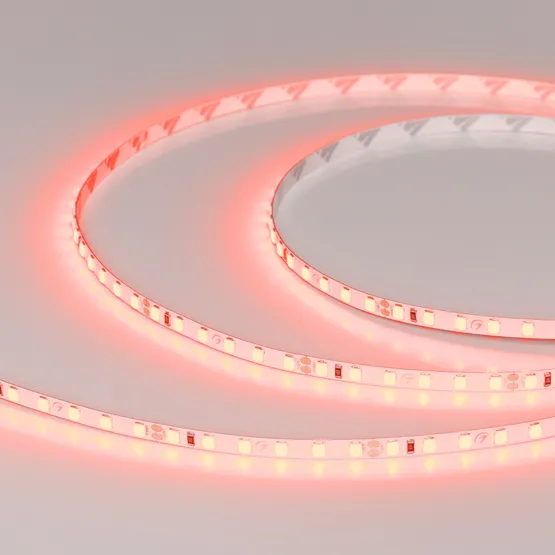 Фото #1 товара Светодиодная лента RT-A120-5mm 24V Red (9.6 W/m, IP20, 2835, 5m) (Arlight, 9.6 Вт/м, IP20)