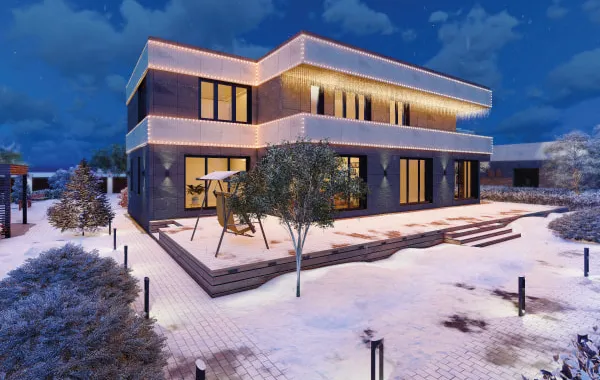 Динамические эффекты в освещении коттеджа